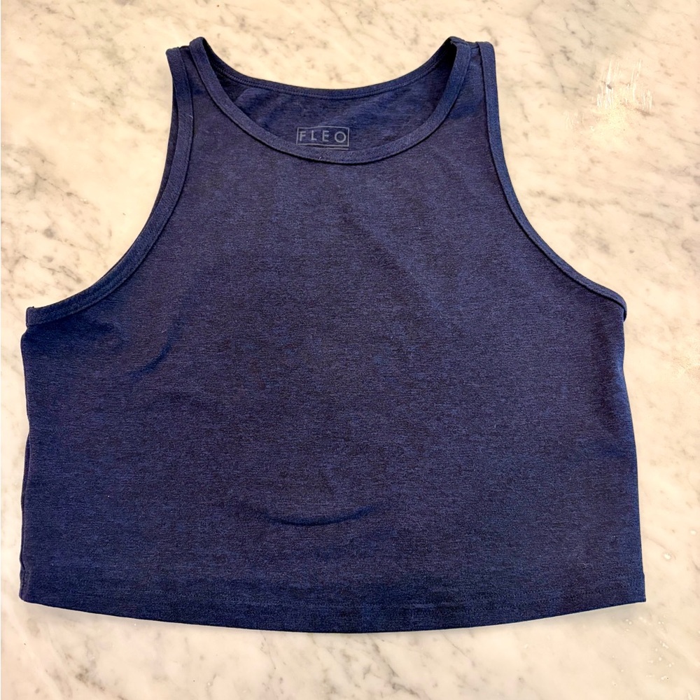 FLEO Heather Blue Tempo Crop